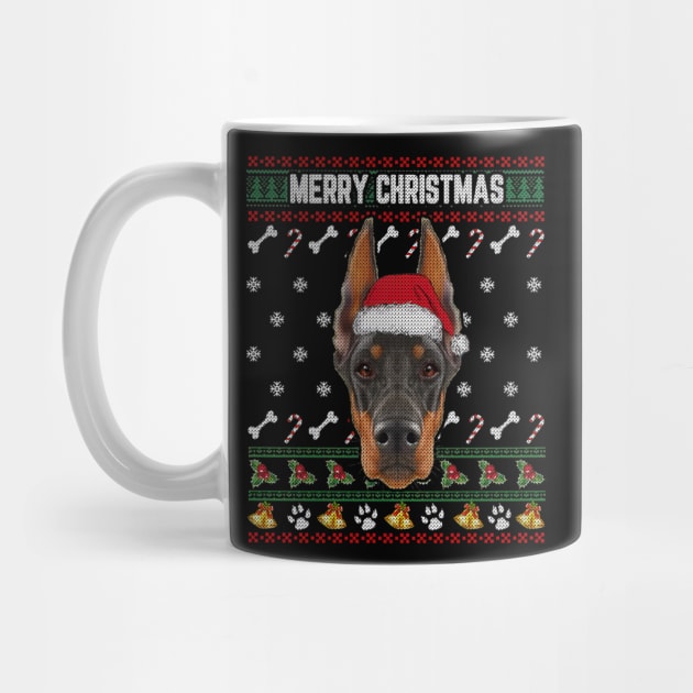 Doberman Lovers Ugly Xmas Sweater Merry Christmas by EmilyCharlotty